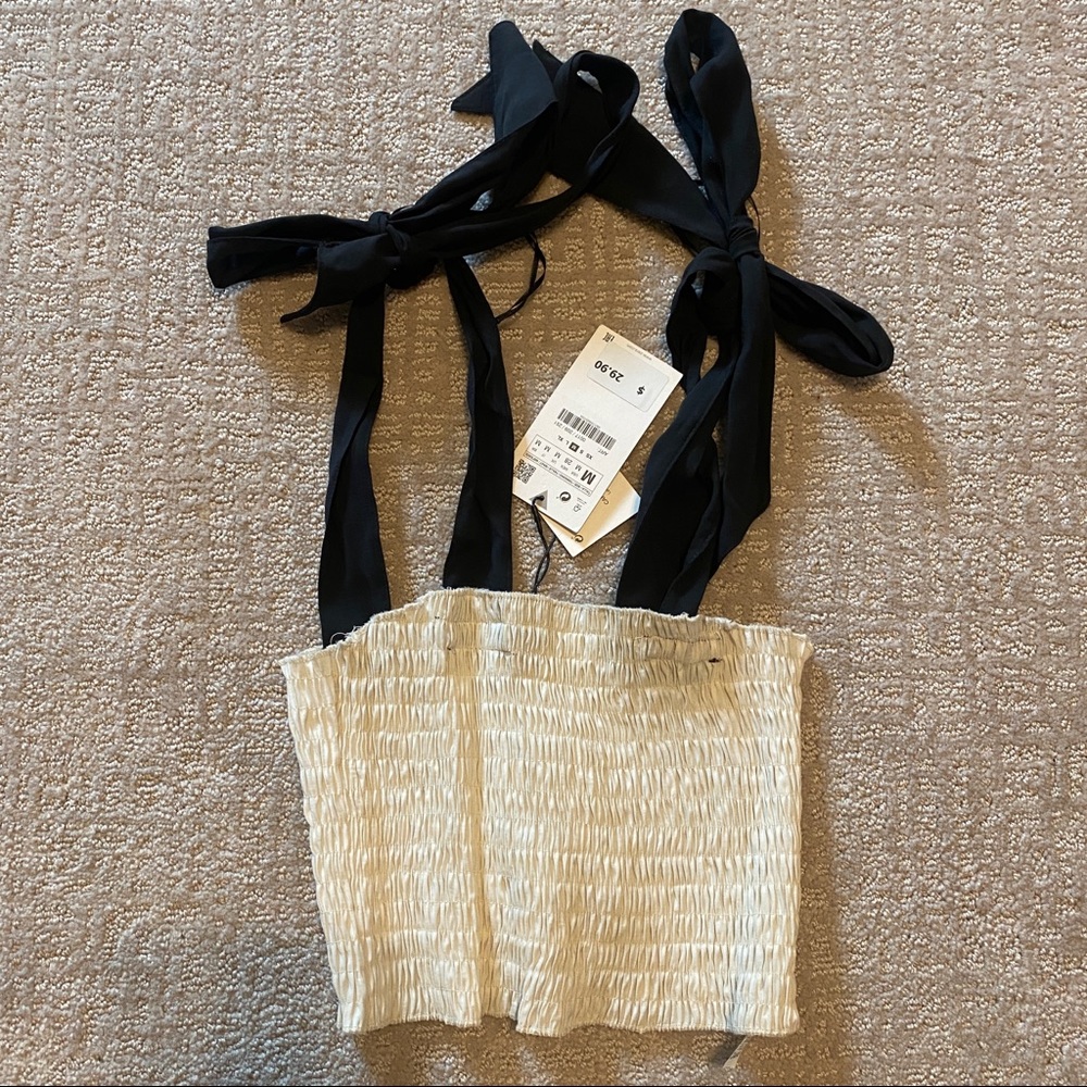 Zara ruched crop top